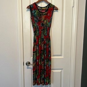 Floral printed sleeveless dress